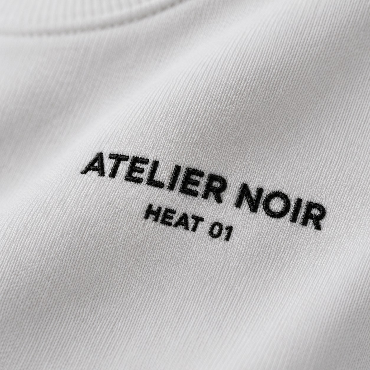 Chalk White — tonal embroidery detail